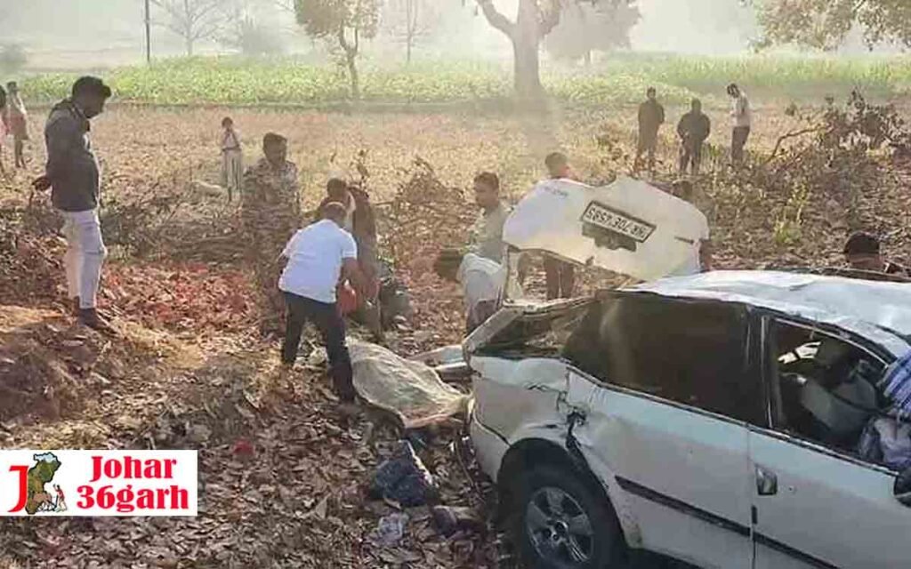 प्रयागराज जा रहे श्रद्धालुओं की पुलिया से टकराई कार
