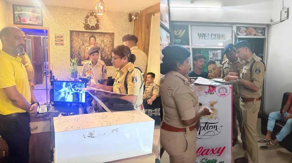 स्पा सेंटरों पर पुलिस का छापा, नियमों में लापरवाही पर सख्त कार्रवाई की चेतावनी